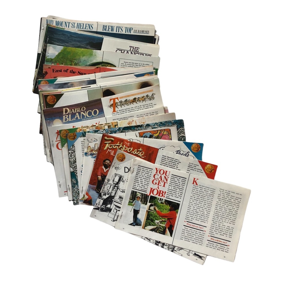 Lot of 29 Book Excerpts for Fifth Grade Size 5 X 8 inches